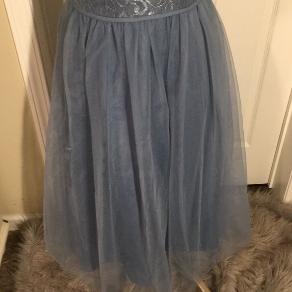 Chantilly Lace and Tulle Short Bridesmaid Dress - Picture 3 of 7